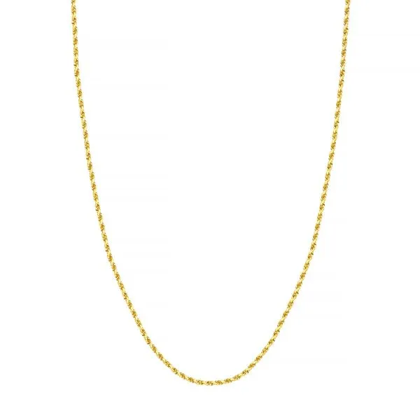 Yellow Gold Diamond Cut Rope Chain with Lobster Claw Clasp Jeffrey Mann Fine Jewelers, Inc Toledo, OH