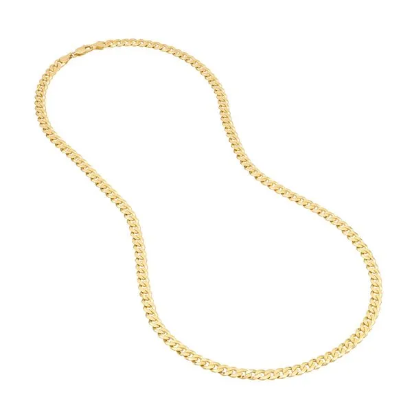Yellow Gold 5.7mm Tight Cuban Necklace Image 3 Jeffrey Mann Fine Jewelers, Inc Toledo, OH