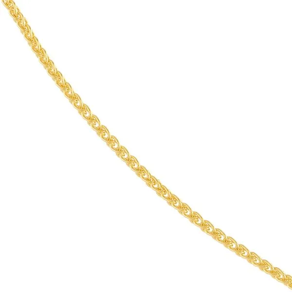 .85mm Round Wheat Chain with Lobster Claw Clasp in White Gold Image 2 Jeffrey Mann Fine Jewelers, Inc Toledo, OH