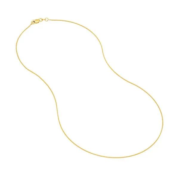 .85mm Round Wheat Chain with Lobster Claw Clasp in White Gold Image 3 Jeffrey Mann Fine Jewelers, Inc Toledo, OH