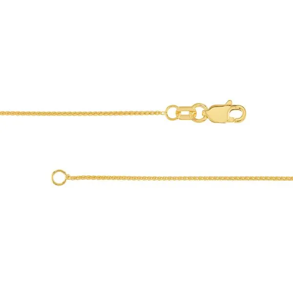 .85mm Round Wheat Chain with Lobster Claw Clasp in White Gold Image 4 Jeffrey Mann Fine Jewelers, Inc Toledo, OH