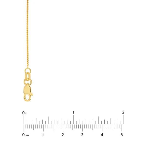.85mm Round Wheat Chain with Lobster Claw Clasp in White Gold Image 5 Jeffrey Mann Fine Jewelers, Inc Toledo, OH