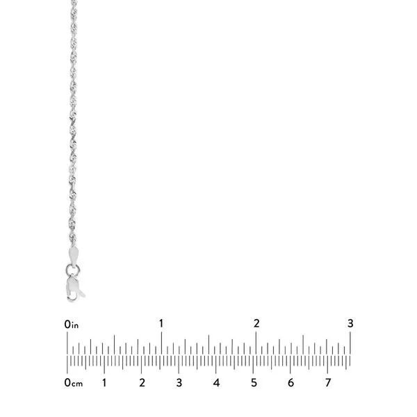 White Gold Diamond Cut Rope Chain with Lobster Claw Clasp Image 5 Jeffrey Mann Fine Jewelers, Inc Toledo, OH