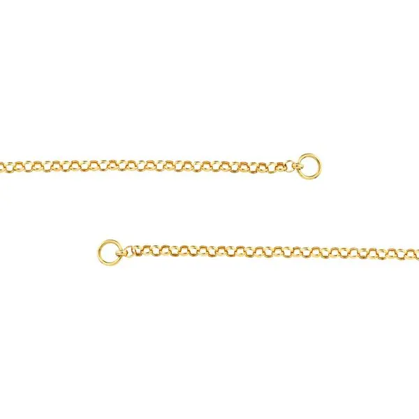 Yellow Gold Hollow Rolo 100 Split Chain Image 5 Jeffrey Mann Fine Jewelers, Inc Toledo, OH