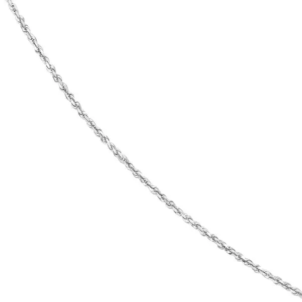 White Gold Diamond Cut Rope Chain with Lobaster Claw Clasp Image 2 Jeffrey Mann Fine Jewelers, Inc Toledo, OH