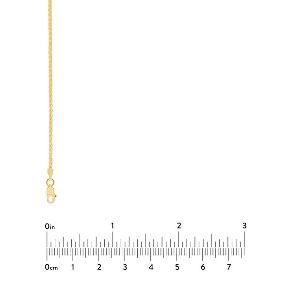 Yellow Gold Round Wheat Chain with Lobster Claw Clasp Image 5 Jeffrey Mann Fine Jewelers, Inc Toledo, OH