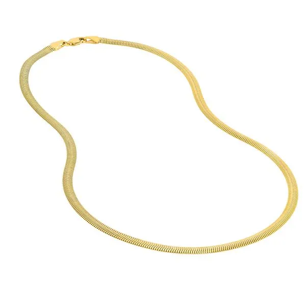 Yellow Gold Diamond Cut Snake Chain Image 4 Jeffrey Mann Fine Jewelers, Inc Toledo, OH