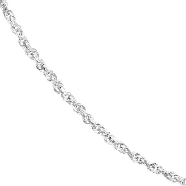 1.56MM Diamond Cut Rope Chain in White Gold Image 2 Jeffrey Mann Fine Jewelers, Inc Toledo, OH
