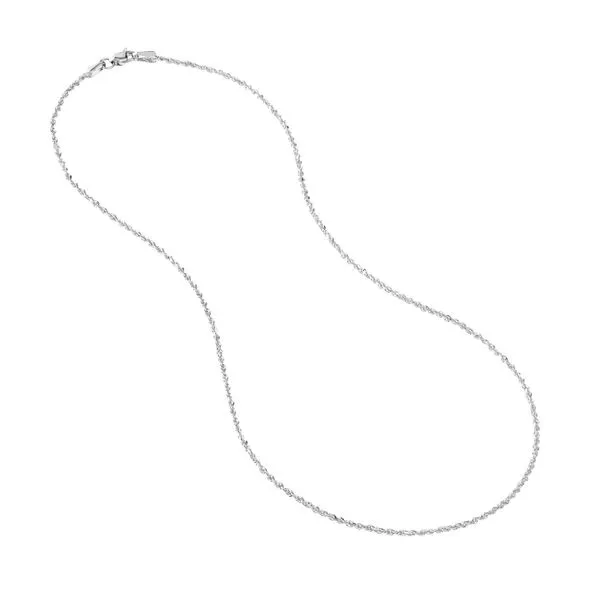 1.56MM Diamond Cut Rope Chain in White Gold Image 3 Jeffrey Mann Fine Jewelers, Inc Toledo, OH