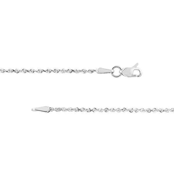1.56MM Diamond Cut Rope Chain in White Gold Image 4 Jeffrey Mann Fine Jewelers, Inc Toledo, OH