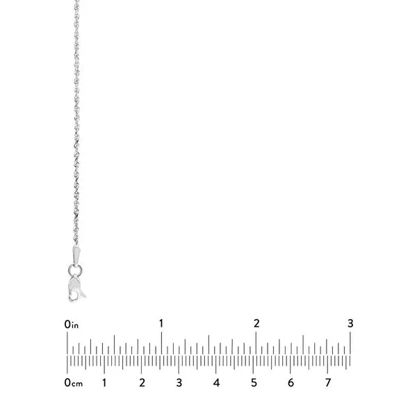 1.56MM Diamond Cut Rope Chain in White Gold Image 5 Jeffrey Mann Fine Jewelers, Inc Toledo, OH