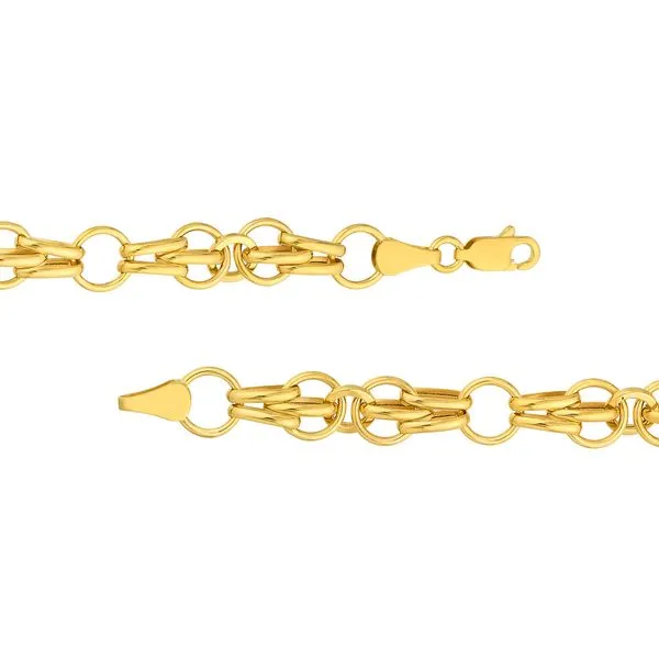Yellow Gold Fantasy Link Bracelet Image 3 Jeffrey Mann Fine Jewelers, Inc Toledo, OH