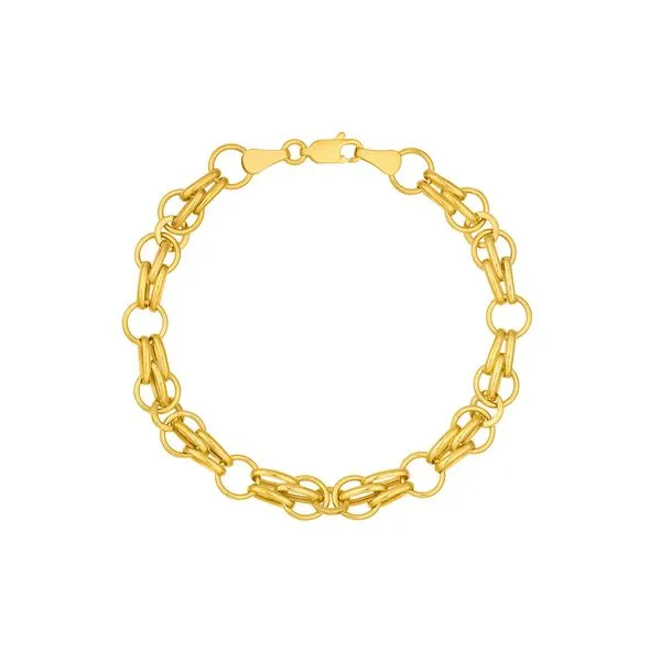 Yellow Gold Fantasy Link Bracelet Jeffrey Mann Fine Jewelers, Inc Toledo, OH