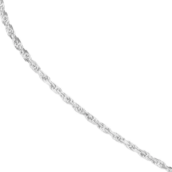 White Gold Rope Chain with Lobster Claw Clasp Image 2 Jeffrey Mann Fine Jewelers, Inc Toledo, OH