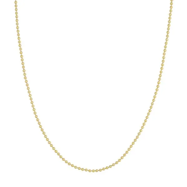 Yellow Gold Bead Chain with Lobster Claw Clasp Jeffrey Mann Fine Jewelers, Inc Toledo, OH