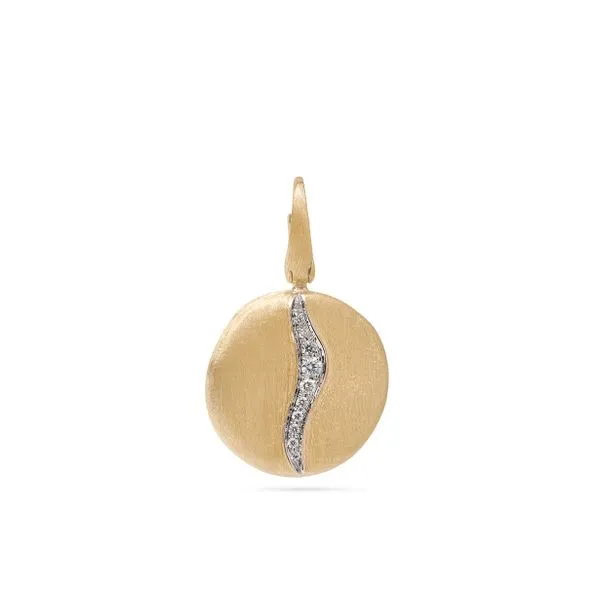 Jaipur Collection Yellow Gold Diamond Disc Pendant Image 2 Jeffrey Mann Fine Jewelers, Inc Toledo, OH