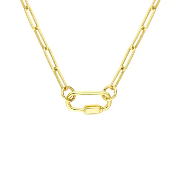 Yellow Gold Oval Clasp with Hexagon Twist Closure Jeffrey Mann Fine Jewelers, Inc Toledo, OH