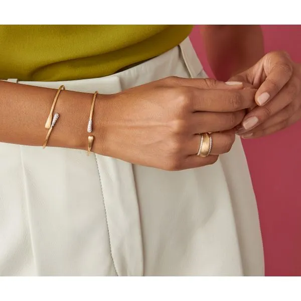 Lucia Collection Yellow Gold Flex Fit Diamond Bangle Bracelet Image 4 Jeffrey Mann Fine Jewelers, Inc Toledo, OH
