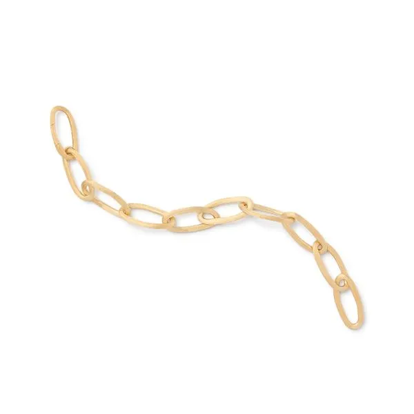 Jaipur Collection Yellow Gold Satin Finish Oval Link Bracelet Image 2 Jeffrey Mann Fine Jewelers, Inc Toledo, OH