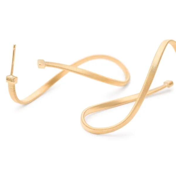 Marrakech Collection Yellow Gold Twisted Hoop Earrings Image 2 Jeffrey Mann Fine Jewelers, Inc Toledo, OH