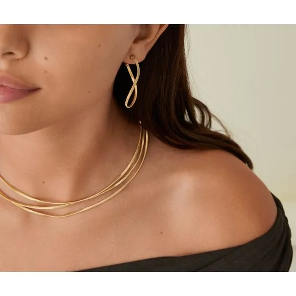 Marrakech Collection Yellow Gold Twisted Hoop Earrings Image 3 Jeffrey Mann Fine Jewelers, Inc Toledo, OH