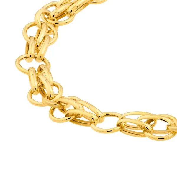 Yellow Gold Fantasy Link Bracelet Image 2 Jeffrey Mann Fine Jewelers, Inc Toledo, OH