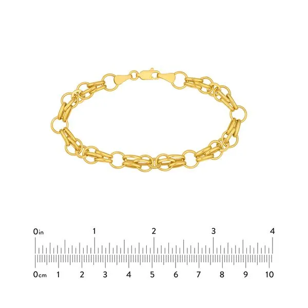 Yellow Gold Fantasy Link Bracelet Image 4 Jeffrey Mann Fine Jewelers, Inc Toledo, OH