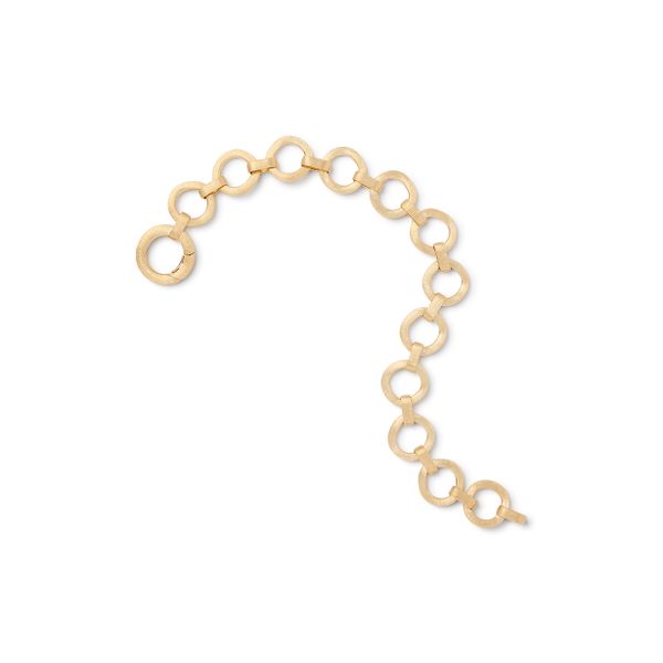 Jaipur Collection Yellow Gold Satin Finish Circle Link Bracelet Image 2 Jeffrey Mann Fine Jewelers, Inc Toledo, OH