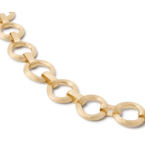 Jaipur Collection Yellow Gold Satin Finish Circle Link Bracelet Image 3 Jeffrey Mann Fine Jewelers, Inc Toledo, OH