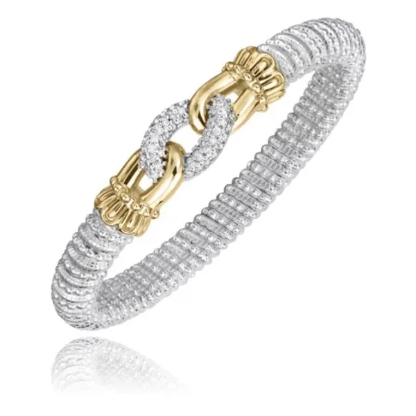 Interlocking Pave Oval Diamond Stations Hidden Clasp Bangle Bracelet Jeffrey Mann Fine Jewelers, Inc Toledo, OH