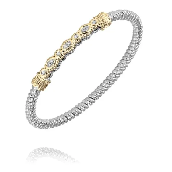 Bezel Diamond Station and Hidden Clasp Bangle Bracelet Jeffrey Mann Fine Jewelers, Inc Toledo, OH