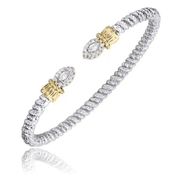 Cuff Bracelet with Marquise Halo Diamond End Caps Jeffrey Mann Fine Jewelers, Inc Toledo, OH