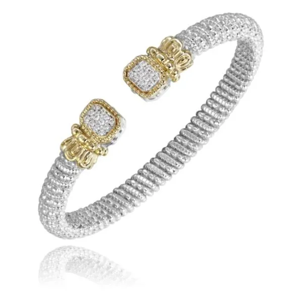 Cuff Bracelet with Rectangle Shape Diamond End Caps Jeffrey Mann Fine Jewelers, Inc Toledo, OH