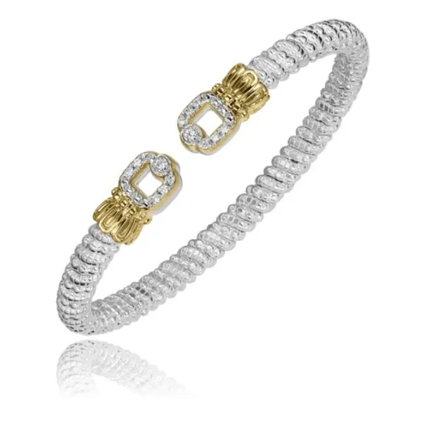 Cuff Bracelet with Square Diamond End Caps Jeffrey Mann Fine Jewelers, Inc Toledo, OH