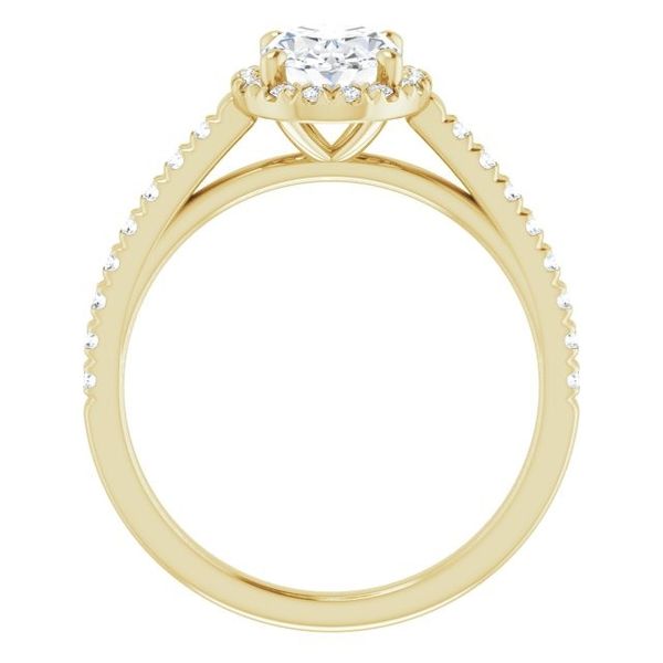 14K 1 1/2ctw Oval Halo Diamond Engagement Ring Image 2 JF Jones Jewelers Rochester, NY