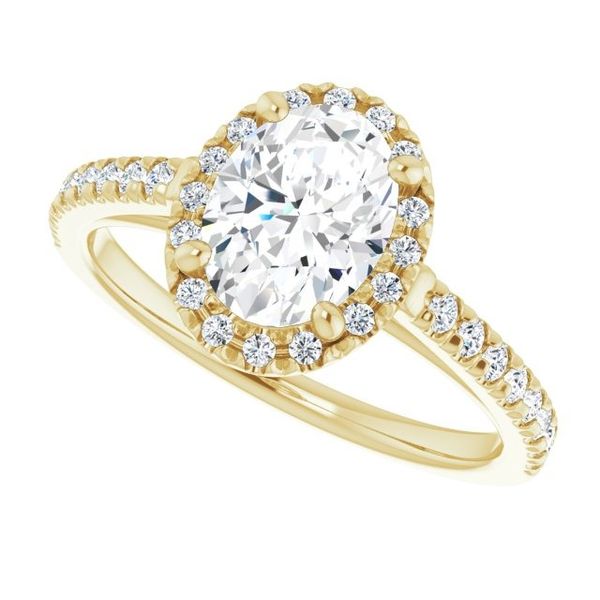 14K 1 1/2ctw Oval Halo Diamond Engagement Ring Image 5 JF Jones Jewelers Rochester, NY