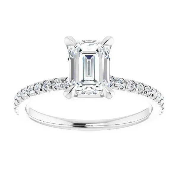 14K White Gold Rhodium Plated Engagement Ring Image 2 JF Jones Jewelers Rochester, NY
