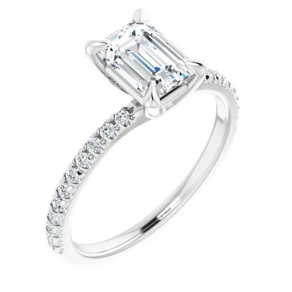 14K White Gold Rhodium Plated Engagement Ring JF Jones Jewelers Rochester, NY