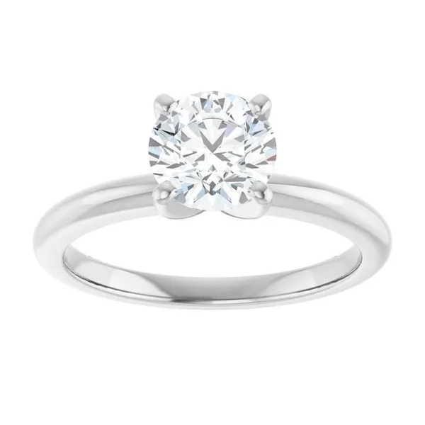 14K White Gold Solitaire Diamond Engagement Ring Image 3 JF Jones Jewelers Rochester, NY