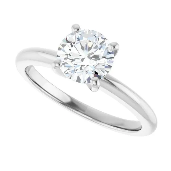 14K White Gold Solitaire Diamond Engagement Ring Image 5 JF Jones Jewelers Rochester, NY