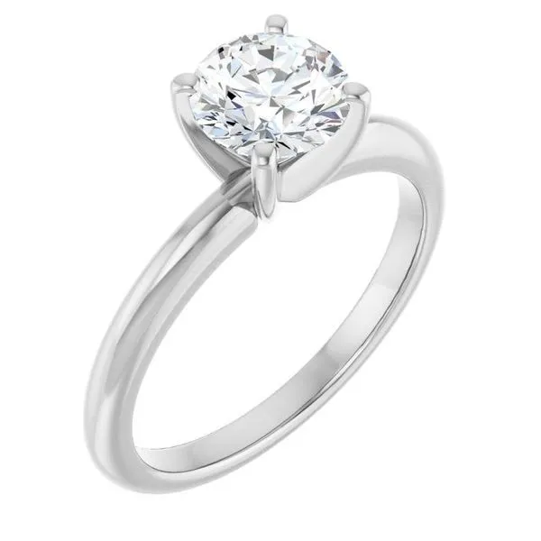 14K White Gold Solitaire Diamond Engagement Ring JF Jones Jewelers Rochester, NY