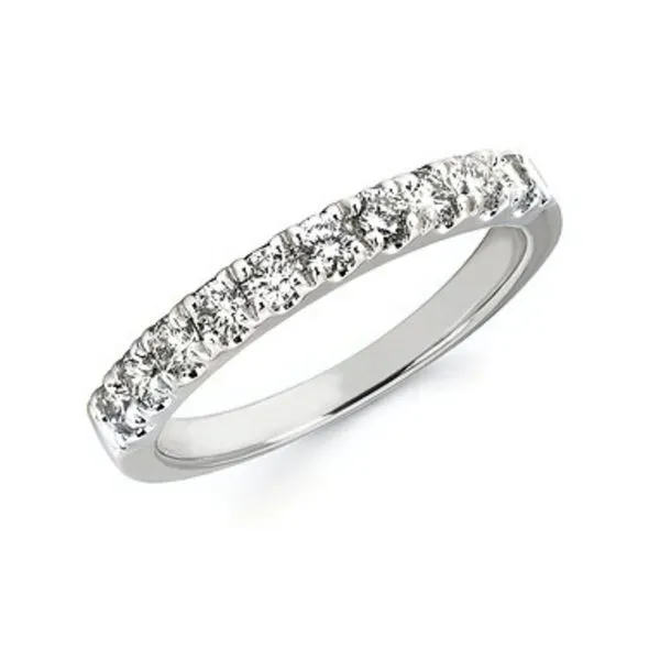 Women's 14K White Gold Diamond Wedding Band JF Jones Jewelers Rochester, NY