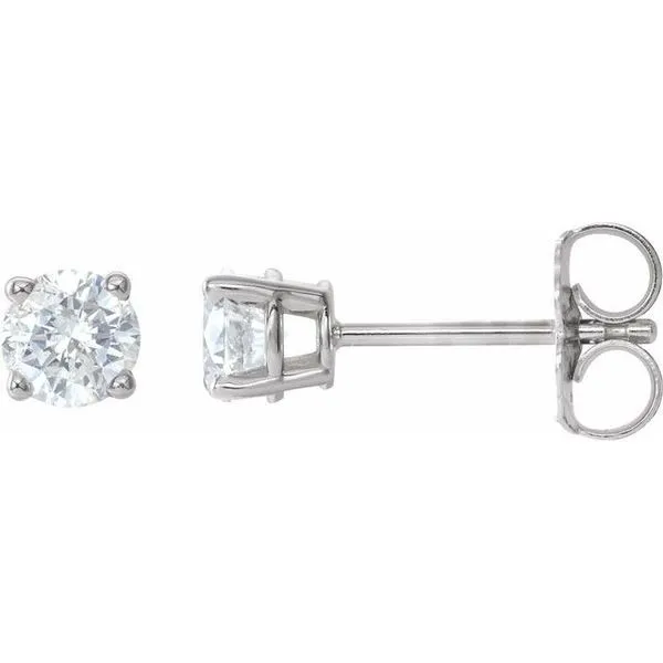 14K White Gold Diamond Stud Earrings JF Jones Jewelers Rochester, NY