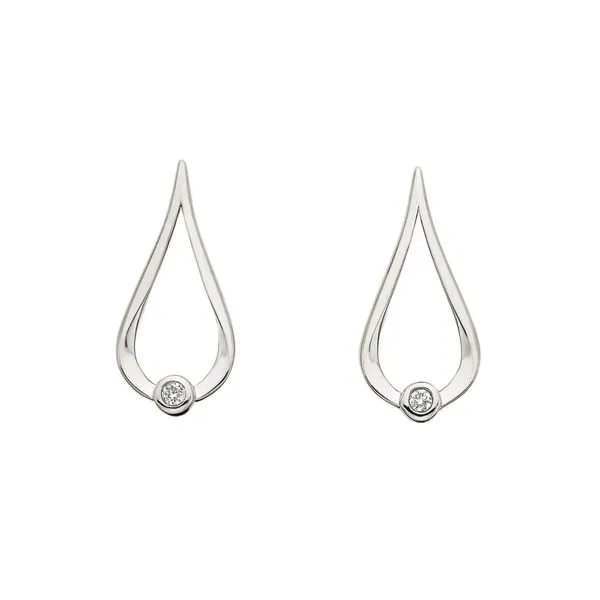 Sterling Silver Diamond Earrings JF Jones Jewelers Rochester, NY