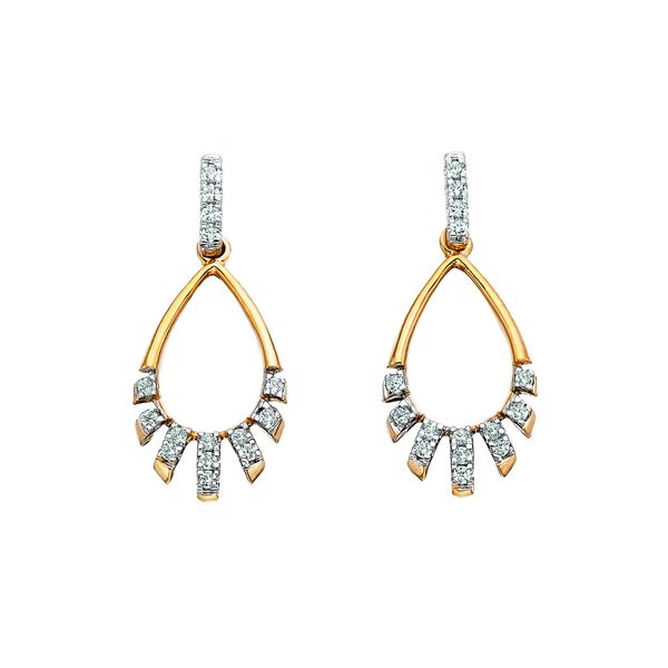 14K 1/8ctw Diamond Fringe Drop Earrings JF Jones Jewelers Rochester, NY