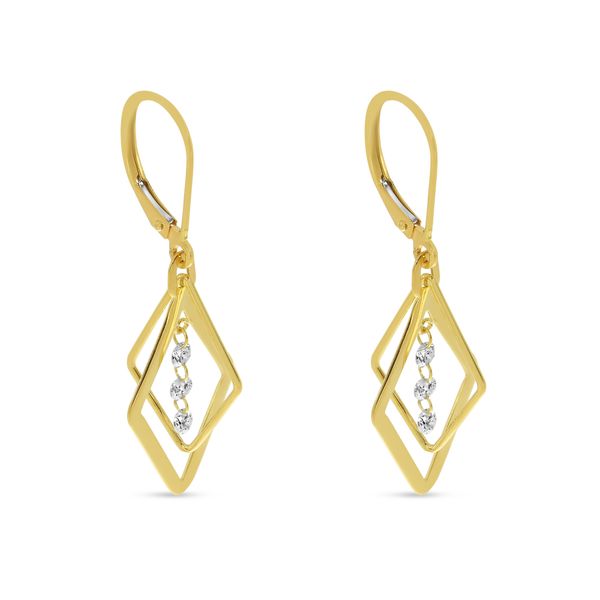 14K 1/3ctw Diamond Dangle Earrings JF Jones Jewelers Webster, NY