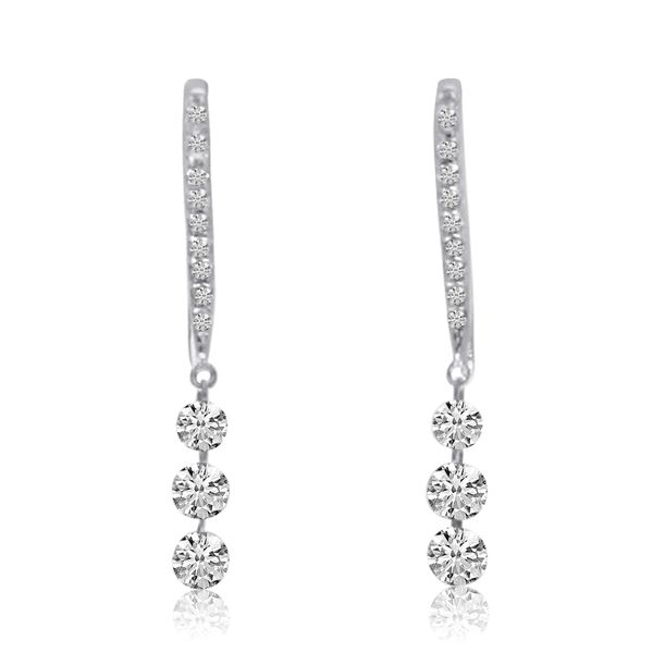 14K 1/2ctw Diamond Drop Earrings JF Jones Jewelers Webster, NY