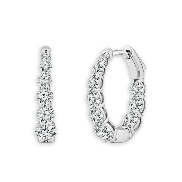 14K 2ctw	Lab Diamond Hoop	Earrings JF Jones Jewelers Webster, NY