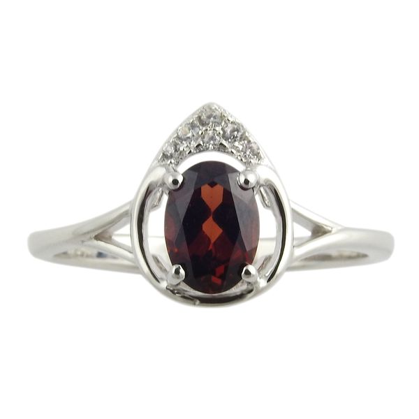 Silver Garnet January Birthstone Ring JF Jones Jewelers Webster, NY