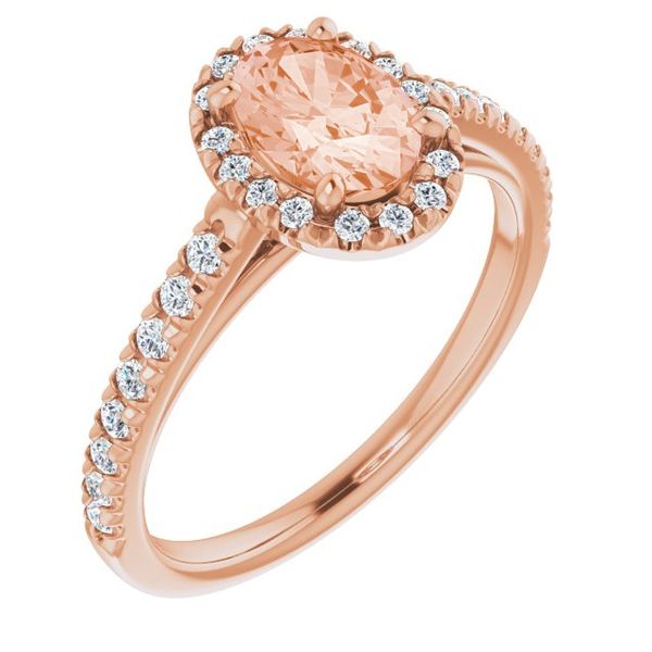 14K Morganite & Diamond Ring JF Jones Jewelers Rochester, NY